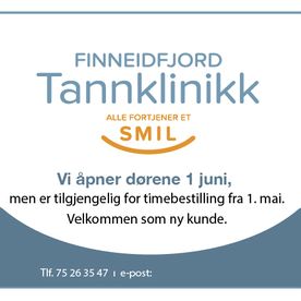 Annonse Finneidfjor Tannklinikk